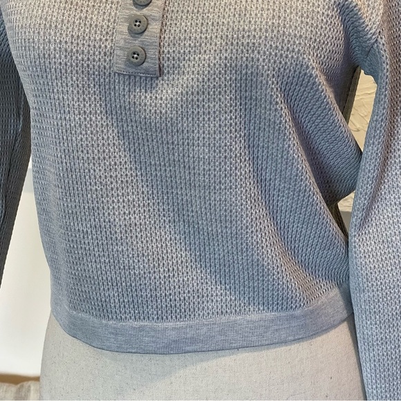 Fabletics Women's Cable Knit Long-Sleeve Top Grey Heather size XL NWT - Picture 4 of 6